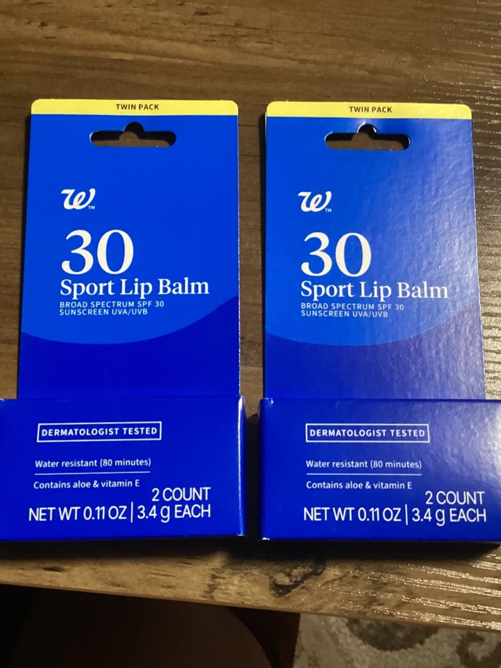 Walgreens Sport Lip Balm SPF 30 Twin Pack Bundle 2 pack